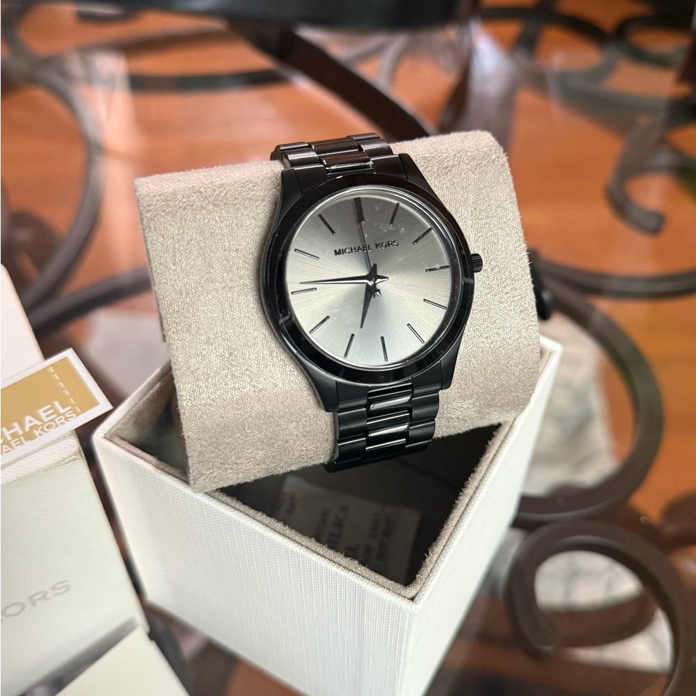 Michael Kors Black and Silver Watch - Picture 8 of 10